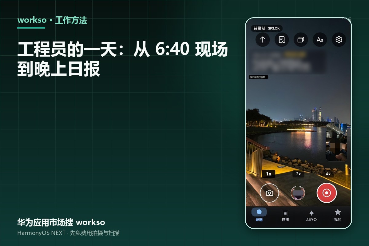 工程员的一天：从 6:40 现场到晚上日报
